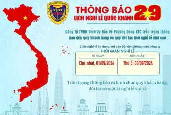 **THÔNG BÁO LỊCH NGHỈ LỄ QUỐC KHÁNH 2/9**